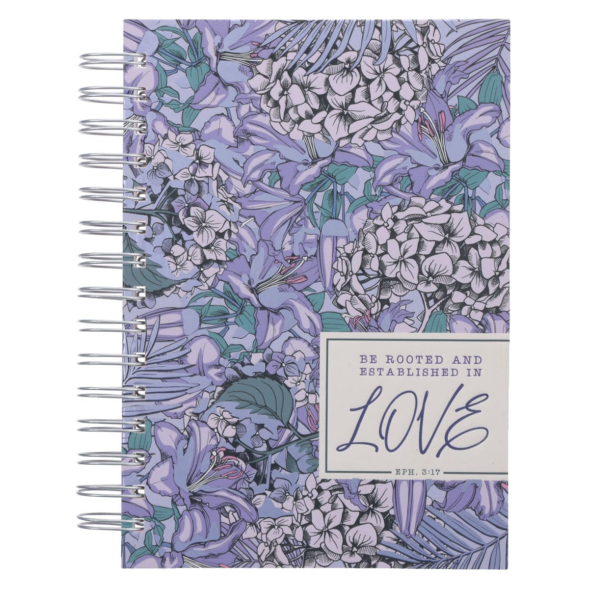 9780638003376_front Be Rooted and Established in Love Hardcover Wirebound Journal - Image 2