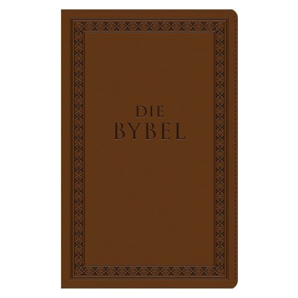 NLV Taan Bruin Kunsleer Standaard Bybel met Ritssluiter en Duimgrepe - Image 3