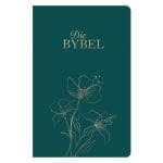 NLV Olyfgroen Met Goue Blomme Kunsleer Standaard Bybel Met Duimgrepe - Image 3