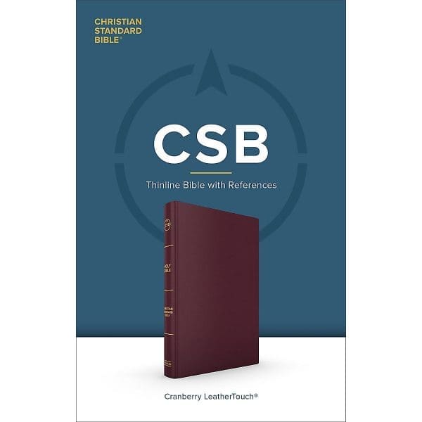 CSB Thinline Reference Bible Cranberry (Imitation Leather) - Image 3