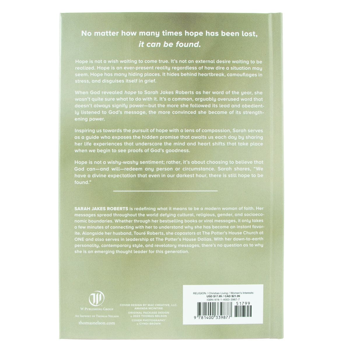 9781400339877_back All Hope Is Found: Rediscovering The Joy Of Expectation (Hardcover) - Image 12