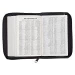 KJV Black Faux Leather Mini Pocket Edition Bible Red Letter With Zip - Image 20