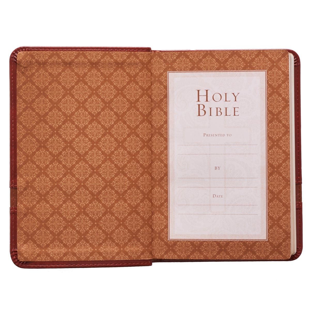 9781432117337_feature2 KJV Brown Faux Leather Compact Bible Large Print Red Letter - Image 17