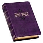 KJV Purple Faux Leather Compact Bible Large Print Red Letter - Image 17