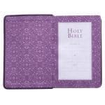 KJV Purple Faux Leather Compact Bible Large Print Red Letter - Image 18