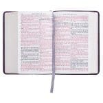 KJV Purple Faux Leather Compact Bible Large Print Red Letter - Image 20
