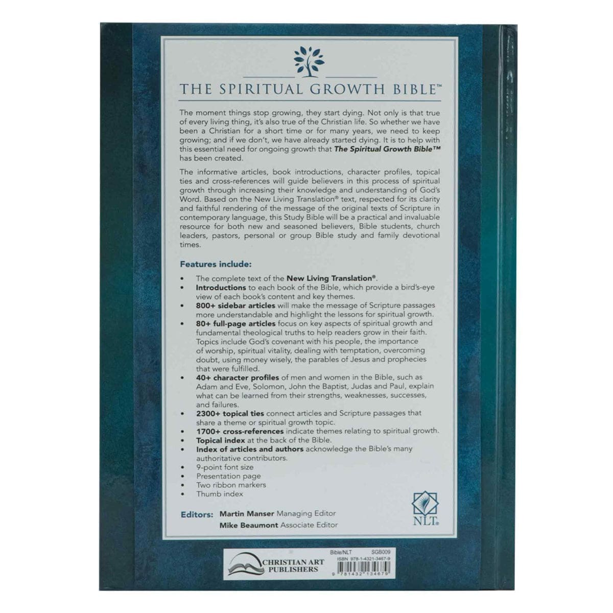 9781432134679_back NLT The Spiritual Growth Bible Teal Hardcover - Image 16