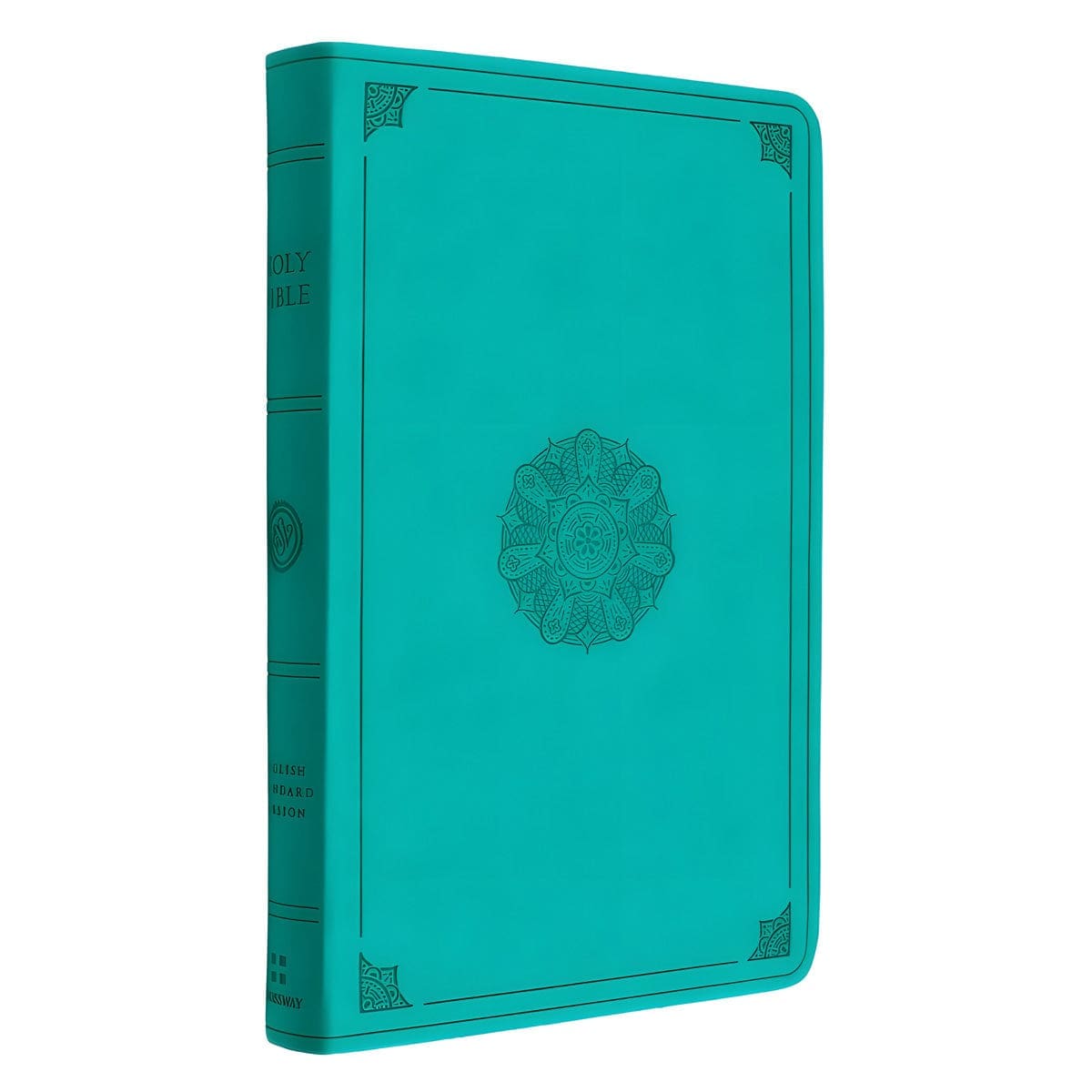 9781433562167_feature1 ESV Turquoise Emblem Design Imitation Leather Value Thinline Bible Large Print - Image 8