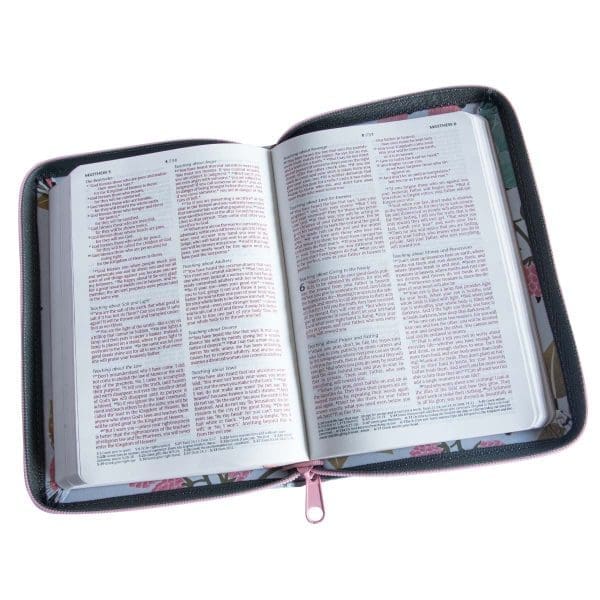 NLT Filament Compact Zipper Bible, Red Letter, Cloth, With Zipper, Floral Garden (Paperback) - Image 13