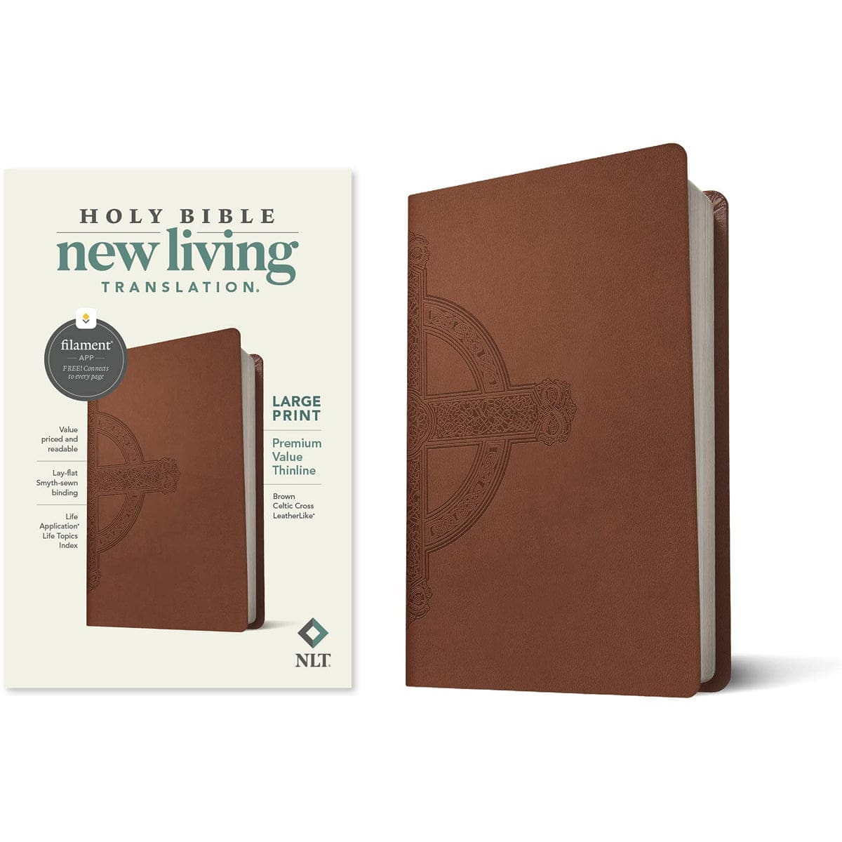 9781496458087_feature2 NLT Filament Premium Value Thinline Bible, Filament Enabled, Large Print, Brown Cross (Imitation Leather) - Image 11