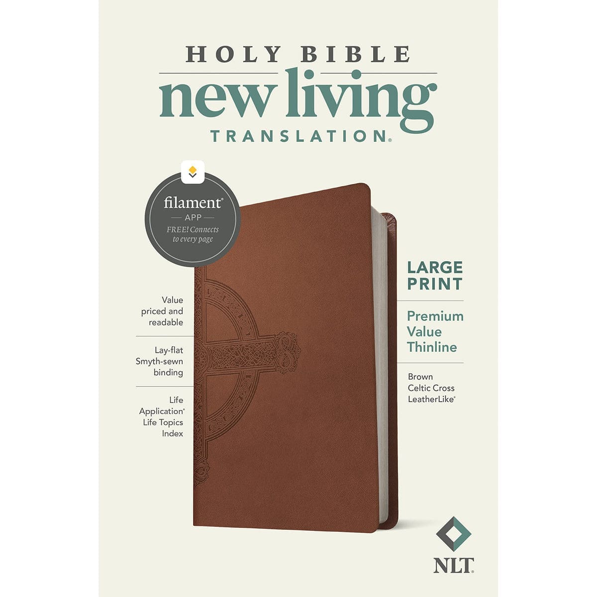 9781496458087_feature3 NLT Filament Premium Value Thinline Bible, Filament Enabled, Large Print, Brown Cross (Imitation Leather) - Image 12