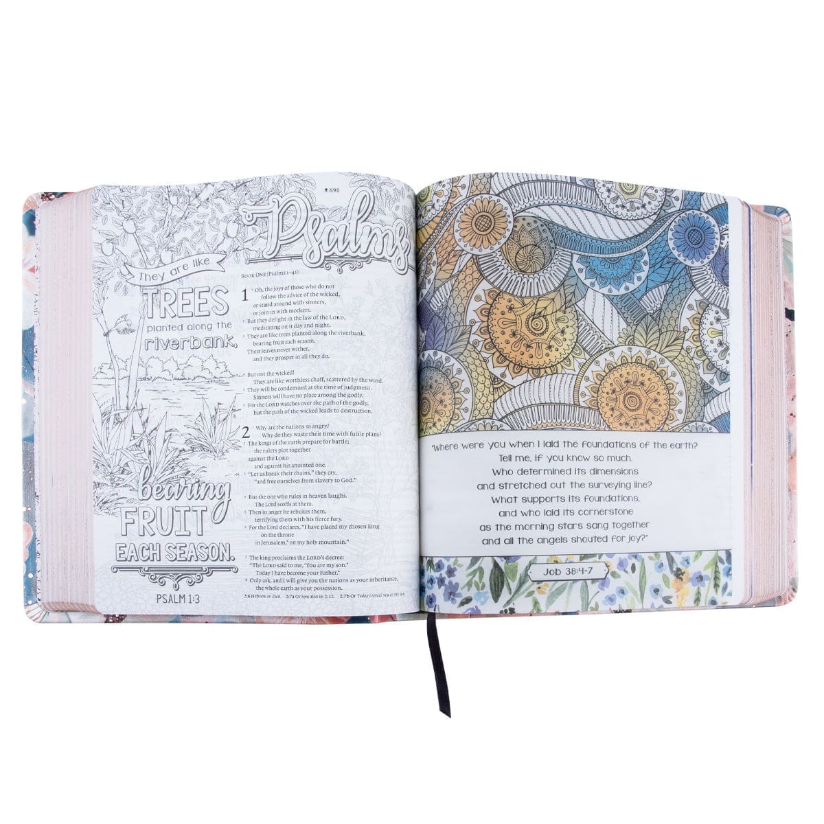 9781496466075_feature3 NLT Watercolor Garden Faux Leather Flexcover Inspire Faith Filament Bible - Image 17