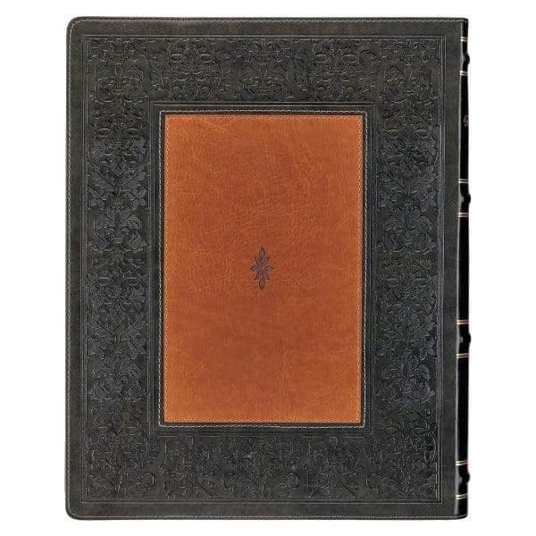 NLT Dark Olive And Brown Faux Leather Flexcover The Family Heritage Bible - Image 8