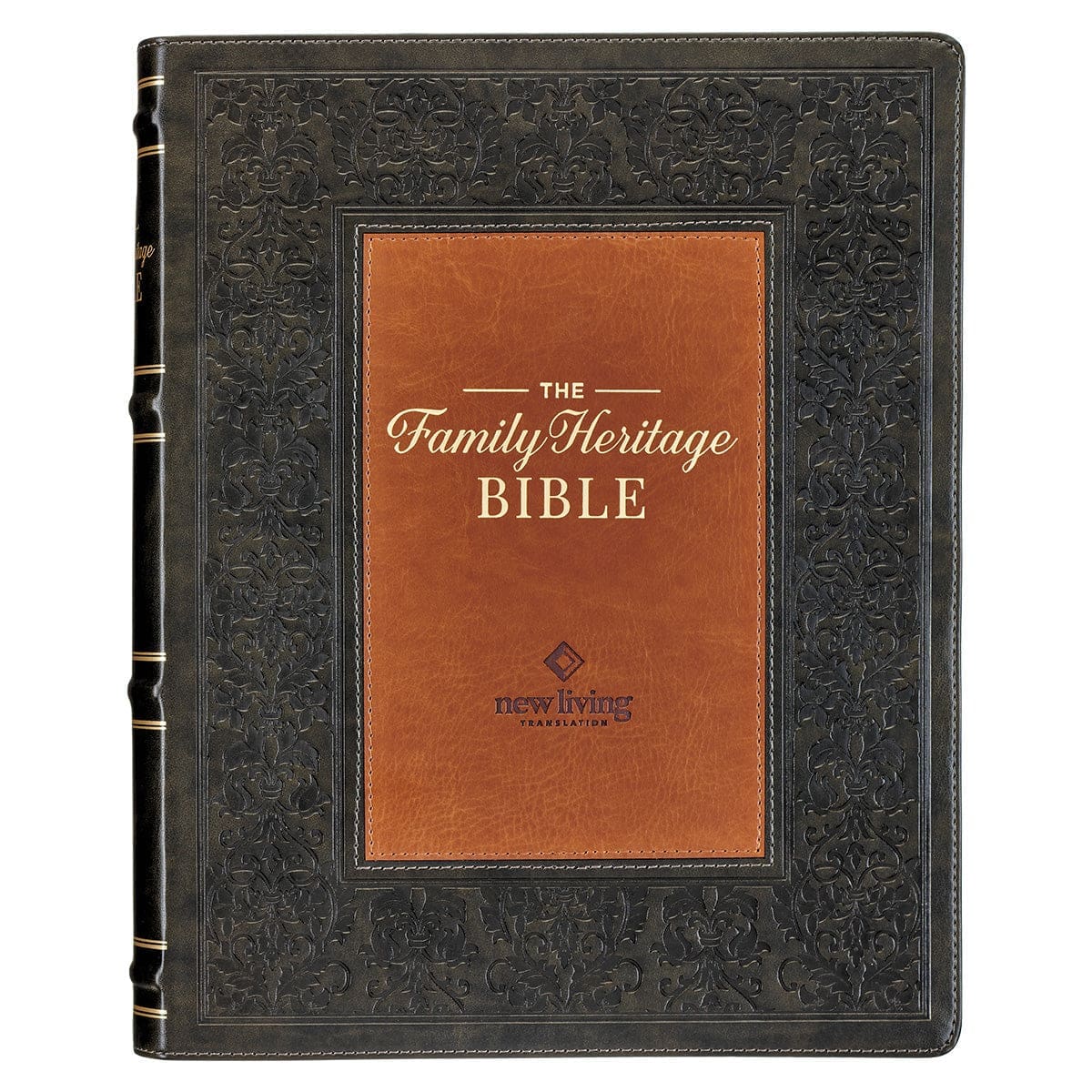9781639522309_front NLT Dark Olive And Brown Faux Leather Flexcover The Family Heritage Bible - Image 7