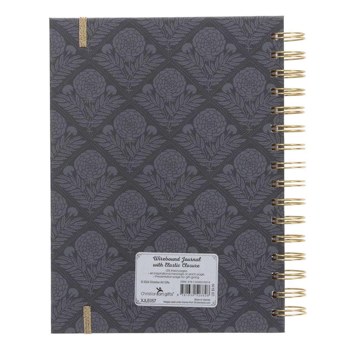 9781639526628_back For God so Loved the World Grey Chunky Hardcover Wirebound Journal with Elastic Closure - Image 5
