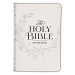 KJV White Faux Leather Compact Bible Large Print - Image 3