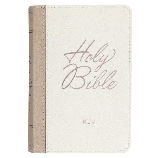 KJV White Faux Leather Mini Pocket Bible - Image 3