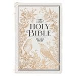 KJV White and Gold Thinline Bible Large Print Bible with Zip - Image 3