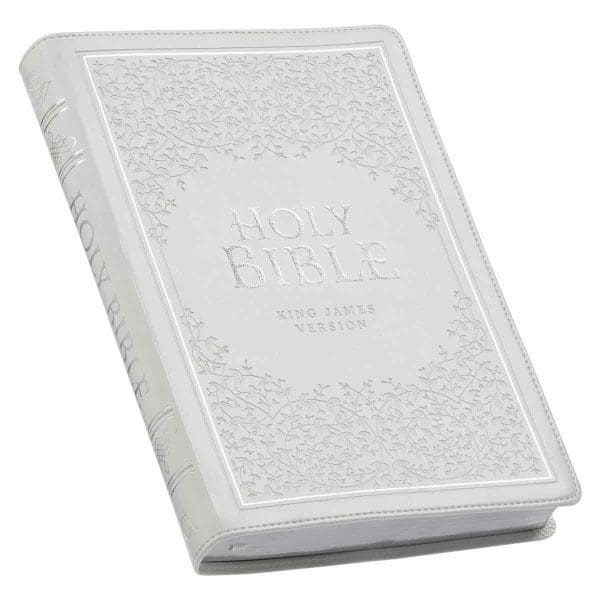 KJV White Faux Leather Thinline Large Print Bible With Thumb Indexing - Image 13