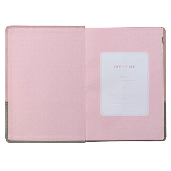KJV Pink And Grey Faux Leather Bible Super Giant Print - Image 18