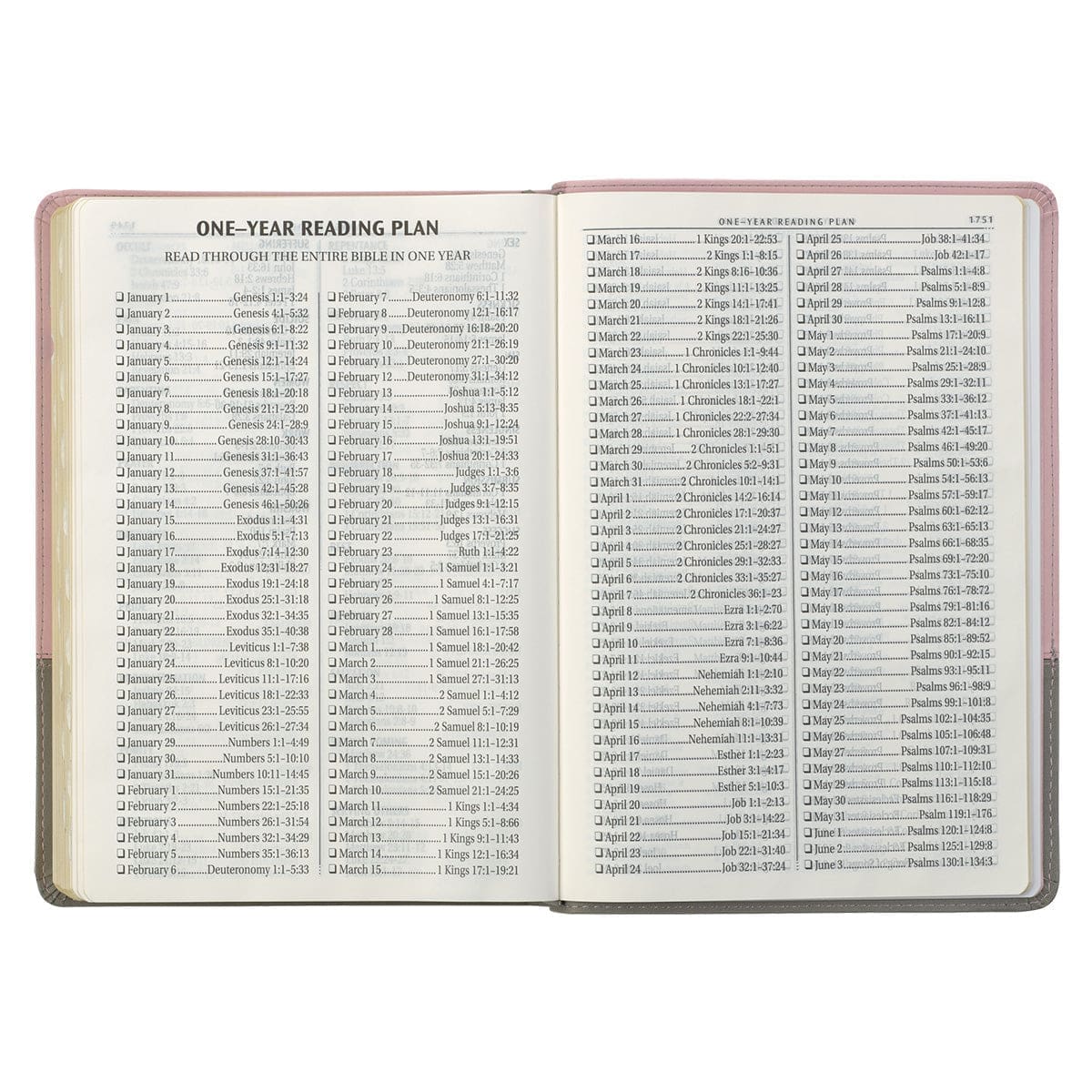 9781642728415_feature5 KJV Pink And Grey Faux Leather Bible Super Giant Print - Image 21