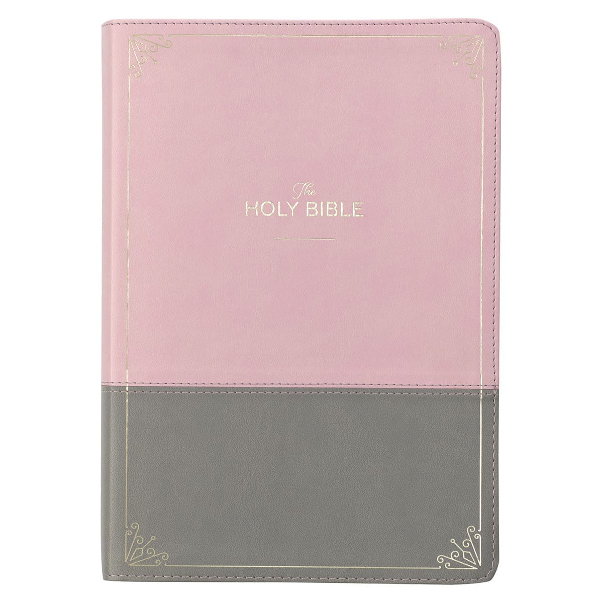 9781642728415_front KJV Pink And Grey Faux Leather Bible Super Giant Print - Image 15