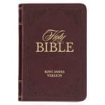 KJV Burgundy Faux Leather Mini Pocket Bible - Image 7