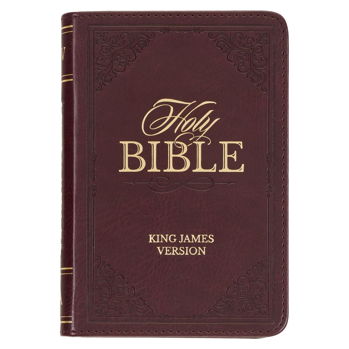 9781642729184_front KJV Burgundy Faux Leather Mini Pocket Bible - Image 7