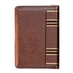 ESV Dark Brown Faux Leather Compact Bible With Zip - Image 14
