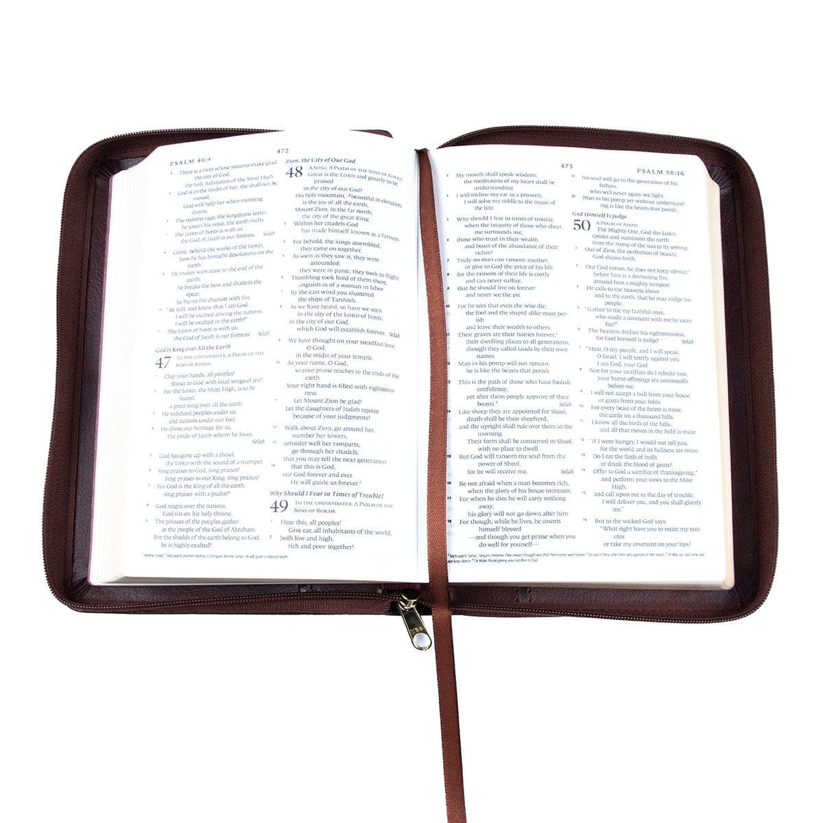 9781776370283_feature4 ESV Dark Brown Faux Leather Compact Bible With Zip - Image 17