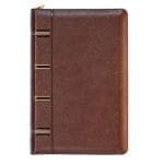 ESV Dark Brown Faux Leather Compact Bible With Zip - Image 13