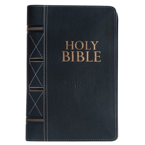 ESV Black Faux Leather Standard Bible Thumb Indexed With Zip - Image 13