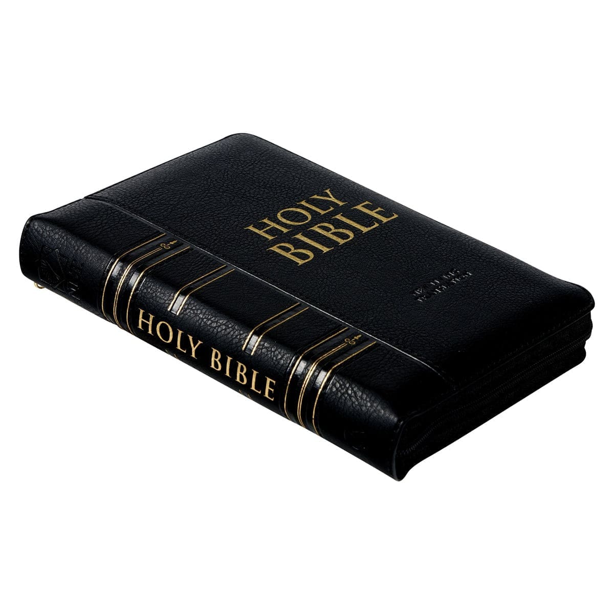 9781776370320_feature2 NLT Black Faux Leather Flexcover Compact Bible With Zip - Image 16