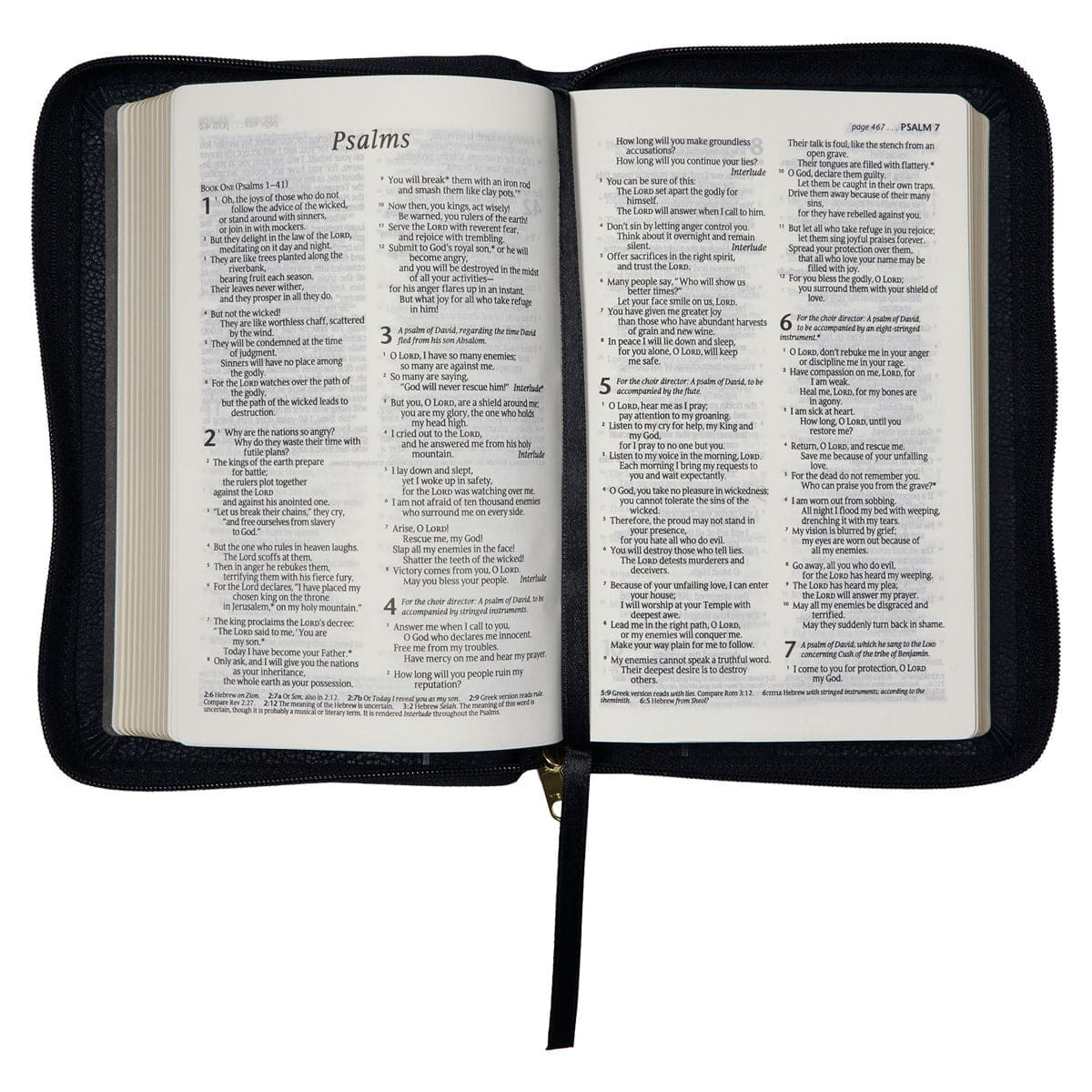 9781776370320_feature4 NLT Black Faux Leather Flexcover Compact Bible With Zip - Image 18