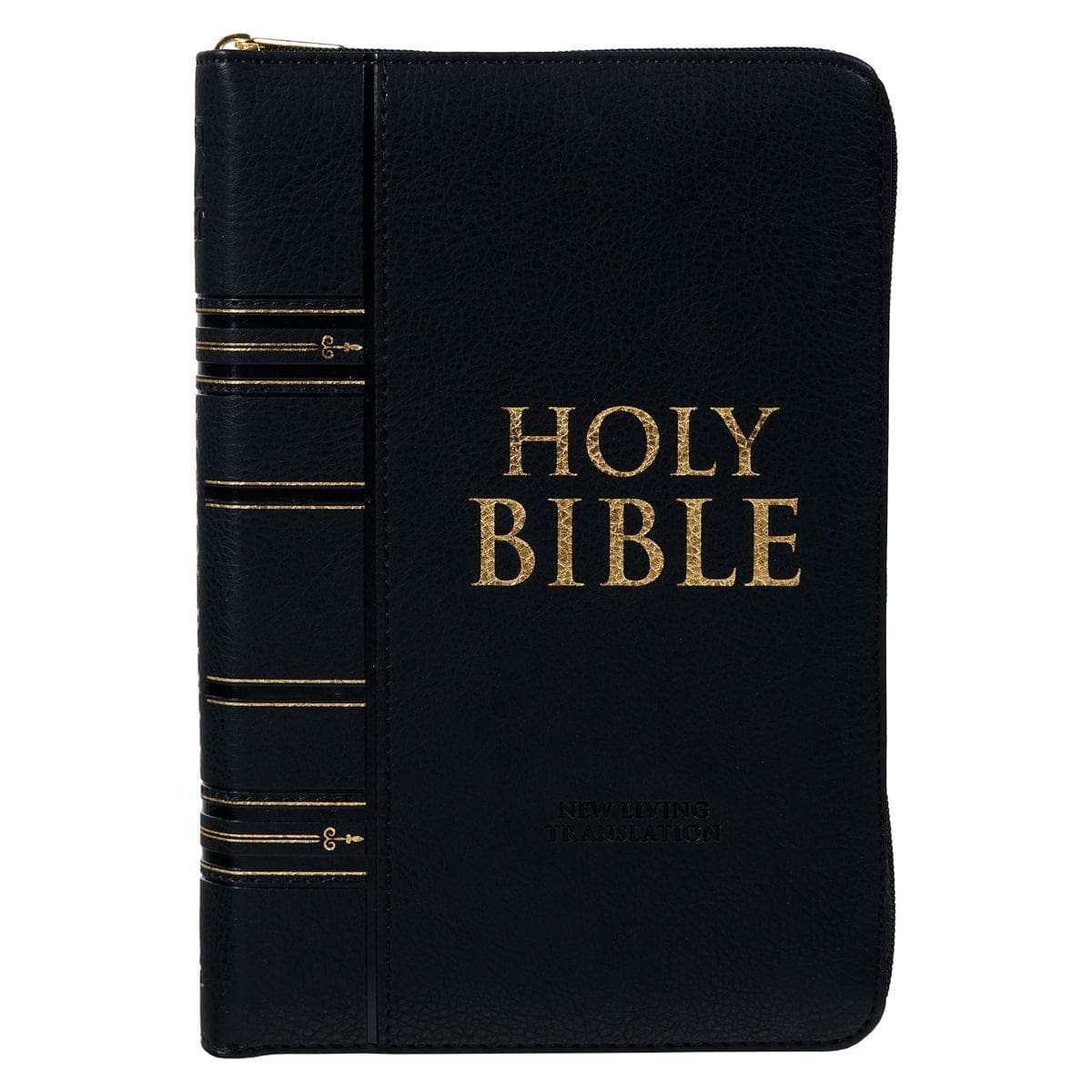 9781776370320_front NLT Black Faux Leather Flexcover Compact Bible With Zip - Image 13