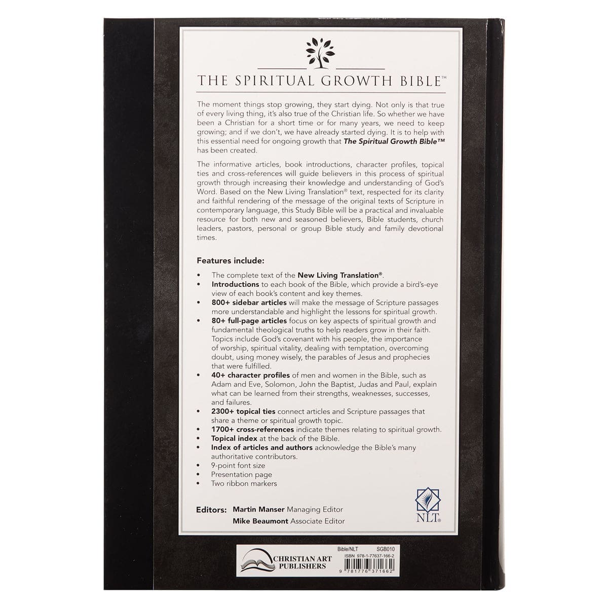 9781776371662_back NLT The Spiritual Growth Bible Black Hardcover - Image 16
