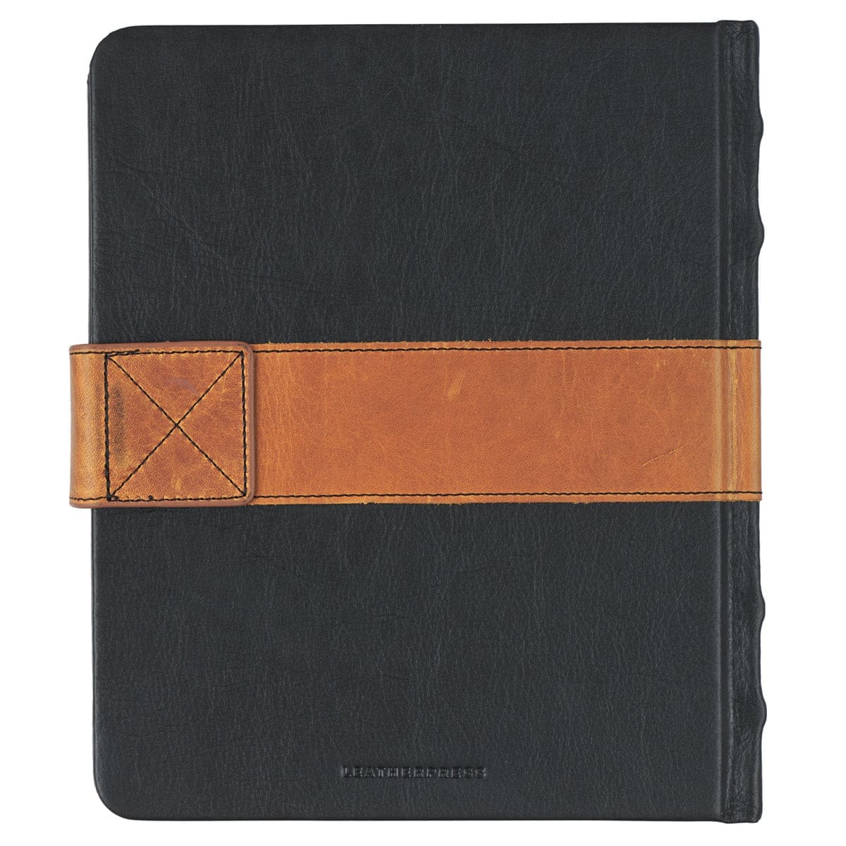9781953311306_back Leatherpress Slate Black and Chai Tan Genuine African Leather Sketch Book - Image 14
