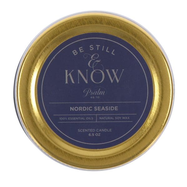 Be Still and Know Nordic Seaside Scented Candle with Screw Top Lid - Image 11