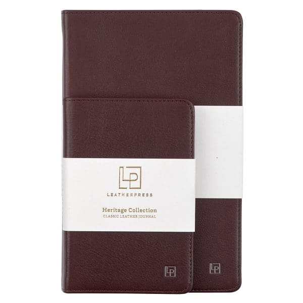 Leatherpress Cacao Brown Large Genuine African Leather Journal - Image 24