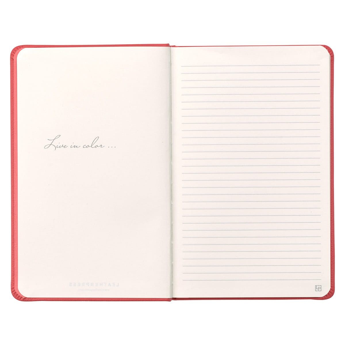 1230000122115_feature2 Leatherpress Coral Red Genuine African Leather Notebook - Image 23