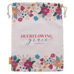 Overflowing Grace Large Cotton Drawstring Bag - 2 Corinthians 9:8 - Image 7