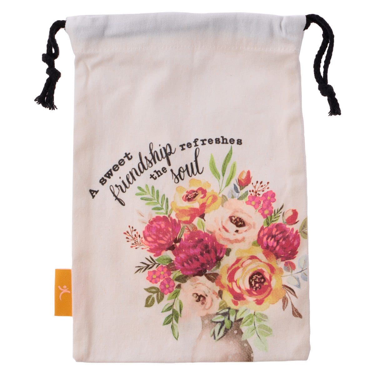 6006937156111_front_71242085-14d0-4f4f-9d7d-b6d6dccb4814 A Sweet Friendship Small Cotton Drawstring Bag - Proverbs 27:9 - Image 7