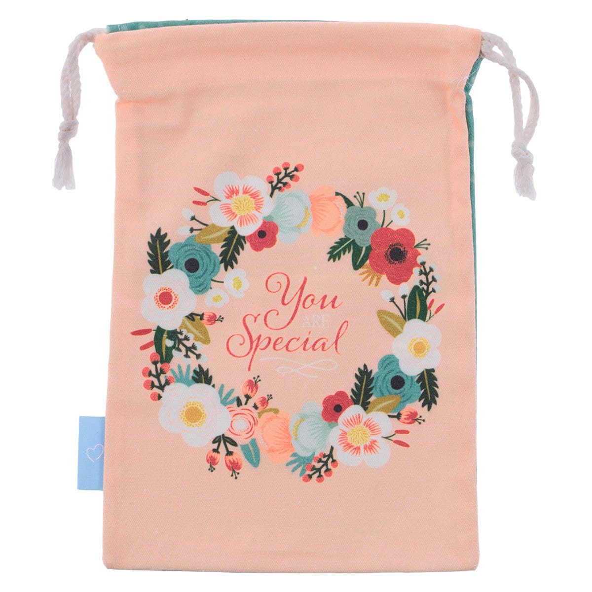 6006937156166_front You Are Special Peach Small Cotton Drawstring Bag - Image 7