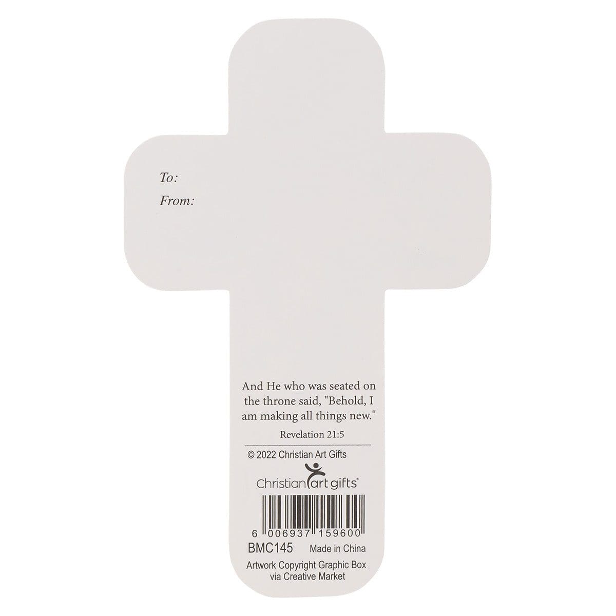 6006937159600_back He Is Risen Flower Cross Bookmark Set Of 6 - Matthew 28:6 - Image 8