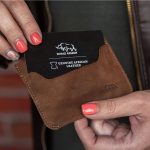 Genuine African Leather Medium Brown Card Holder - Image 20