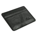 Genuine African Leather Gloss Black Card And ID Holder - Image 11