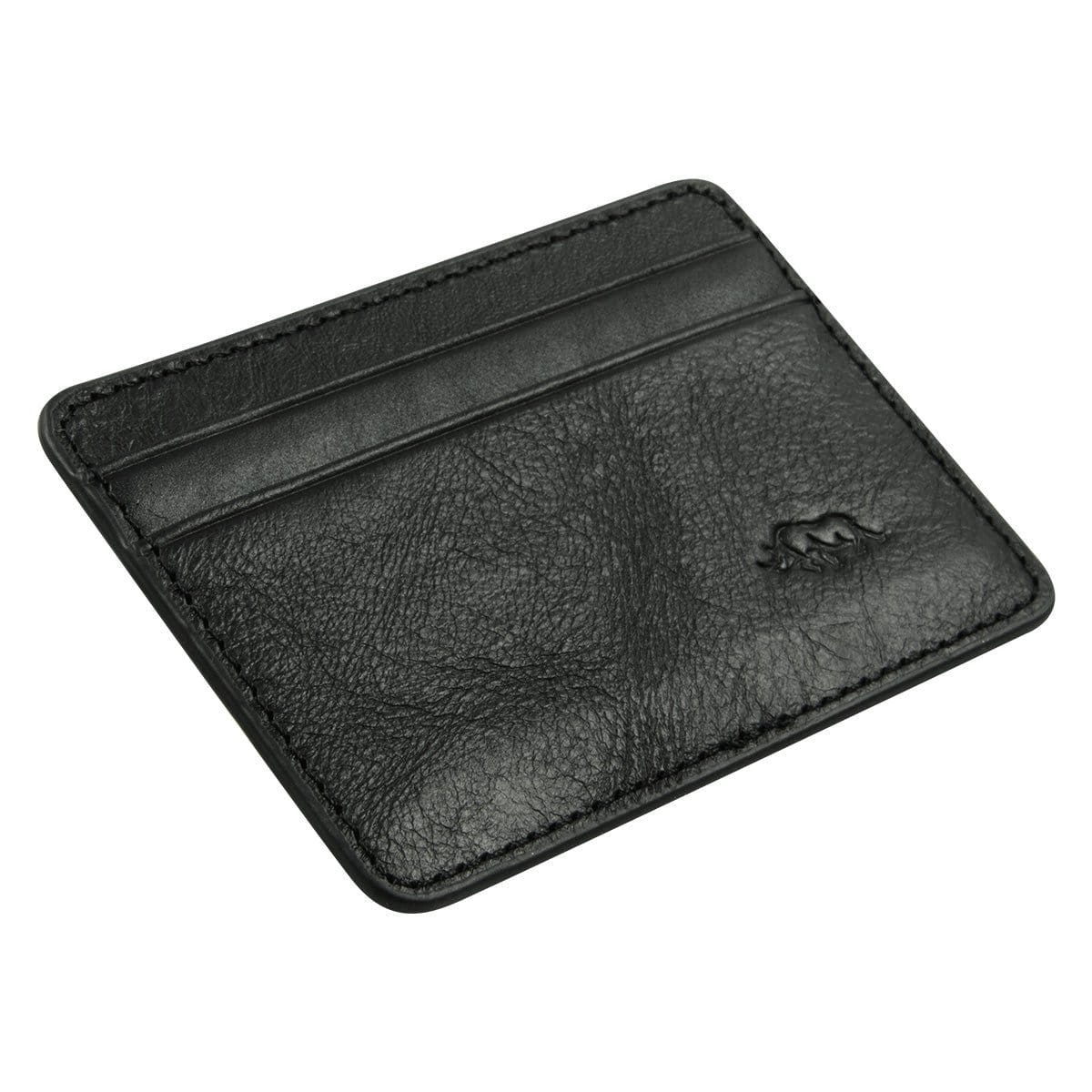 6006937162051_feature1 Genuine African Leather Gloss Black Card And ID Holder - Image 11