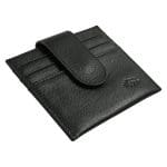 Genuine African Leather Black Wallet With Clip Closure - Image 15