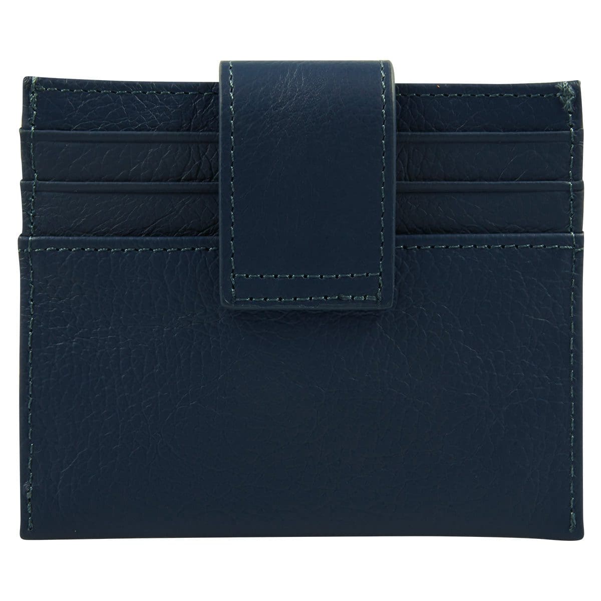 6006937162198_back Genuine African Leather Blue Wallet With Clip Closure - Image 18