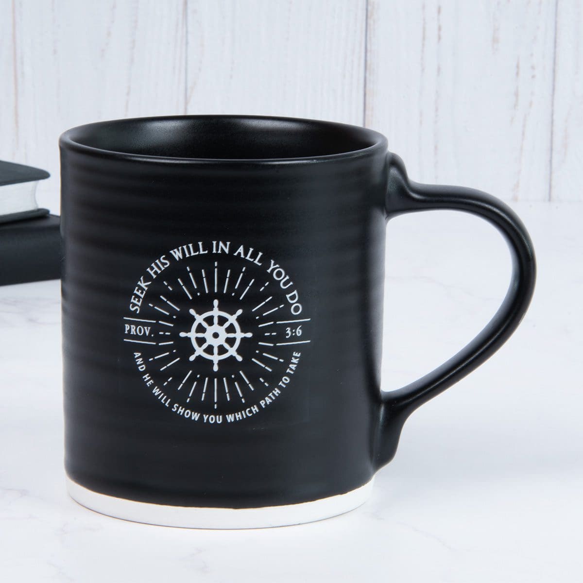 6006937162440_feature1 Seek His Will In All You Do Black Ceramic Mug - Proverbs 3:6 - Image 12
